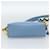 PRADA Shoulder Bag Leather Light Blue Gold - vista 5
