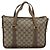 GUCCI GG Supreme Web Sherry Line Bag PVC 2way Beige Gold 41 02 039 - vista 2