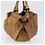 LOEWE Anagram Hand Bag Leather Bronze Gold - vista 3