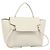 Céline CELINE Micro Belt Hand Bag Leather White Gold
