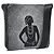 CHANEL Shoulder Bag Lamb Skin Black Silver CC