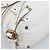 Chloé Chloe Paddington Tote Bag Leather White Gold Silver - vista 14
