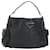 PRADA Shoulder Bag Leather Black Silver