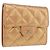 CHANEL Matelasse Compact Wallet Lamb Skin Gold CC