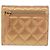 CHANEL Matelasse Compact Wallet Lamb Skin Gold CC - vista 3