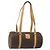 Céline CELINE Macadam Canvas Hand Bag PVC Leather Brown Gold