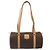 Céline CELINE Macadam Canvas Hand Bag PVC Leather Brown Gold - vista 13
