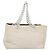 CHANEL Matelasse Chain Shoulder Bag Straw White Gold CC