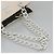 CHANEL Matelasse Chain Shoulder Bag Straw White Gold CC - vista 7