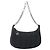 CHANEL Bolsa de Ombro Choco Bar com Corrente Nylon Preto Prata CC
