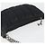 CHANEL Bolsa de Ombro Choco Bar com Corrente Nylon Preto Prata CC - vista 5