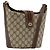 GUCCI GG Supreme Web Sherry Line Bag PVC Beige Gold 904 02 081