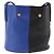 VERSACE Shoulder Bag Leather Blue Gold - vista 2