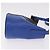 VERSACE Shoulder Bag Leather Blue Gold - vista 3
