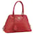 PRADA Hand Bag Leather Red Gold
