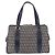 FENDI Zucchino Canvas Hand Bag Navy Silver - vista 2