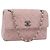 CHANEL Matelasse Chain Shoulder Bag Canvas Pink Silver CC