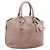 PRADA Hand Bag Vittero Dino Leather Pink Gold Silver