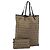 FENDI Zucchino Canvas Hand Bag Beige Silver