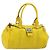 Céline CELINE Handtasche Leder Gelb Silber