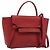 Céline CELINE Belt Bag Micro Hand Bag Leather 2way Red Silver