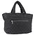 CHANEL Cococoon Tote Bag Nylon Black Silver CC