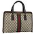 GUCCI GG Supreme Web Sherry Line Hand Bag PVC Beige Gold 010 378