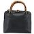 GUCCI Bamboo Hand Bag Leather 2way Black Gold 000 0289 - vista 13