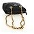 PRADA Chain Tote Bag Nylon Black Gold - vista 7