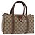 GUCCI GG Supreme Hand Bag PVC Beige Gold