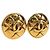 CHANEL Earring metal Gold Tone CC