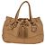 PRADA Tote Bag Leather Beige Gold - vista 2