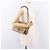 FENDI Chain Canai Shoulder Bag Leather Beige Silver - vista 23