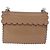 FENDI Chain Canai Shoulder Bag Leather Beige Silver - vista 3