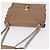FENDI Chain Canai Shoulder Bag Leather Beige Silver - vista 6