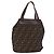 FENDI Zucca Canvas Hand Bag Black Brown