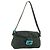 FENDI Mamma Baguette Hand Bag Cotton Green Silver