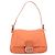 FENDI Mamma Baguette Shoulder Bag Nylon Orange Silver - vista 13