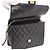 CHANEL Matelasse Chain Shoulder Bag Lamb Skin Black Gold CC - vista 16