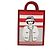 CHANEL Mademoiselle Choco Bar line Tote Bag Leather Red CC - vista 13