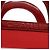 CHANEL Mademoiselle Choco Bar line Tote Bag Leather Red CC - vista 19