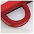 CHANEL Mademoiselle Choco Bar line Tote Bag Leather Red CC - vista 9