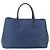 PRADA Hand Bag Safiano leather Blue Gold - vista 2