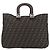 FENDI Zucca Canvas Hand Bag Black Brown - vista 13