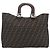 FENDI Zucca Canvas Hand Bag Black Brown - vista 2