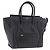 Céline CELINE Luggage Micro Shopper Hand Bag Leather Black Silver