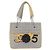 CHANEL Choco Bar Chain Shoulder Bag Canvas Gray Silver CC - vista 2