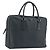PRADA Business Bag Saffiano leather Navy Silver