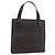 Céline CELINE Macadam Hand Bag PVC Leather Black Gold