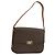 Céline CELINE Macadam Canvas Shoulder Bag PVC Leather Brown Gold